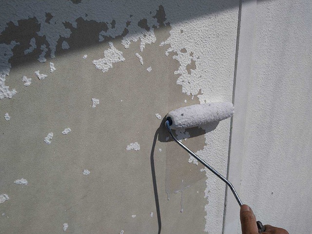 甲府市　外壁塗装工事　パーフェクトトップ　ラジカル　4回塗り　カチオンシーラー